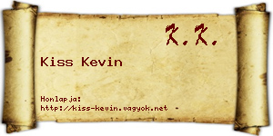 Kiss Kevin névjegykártya